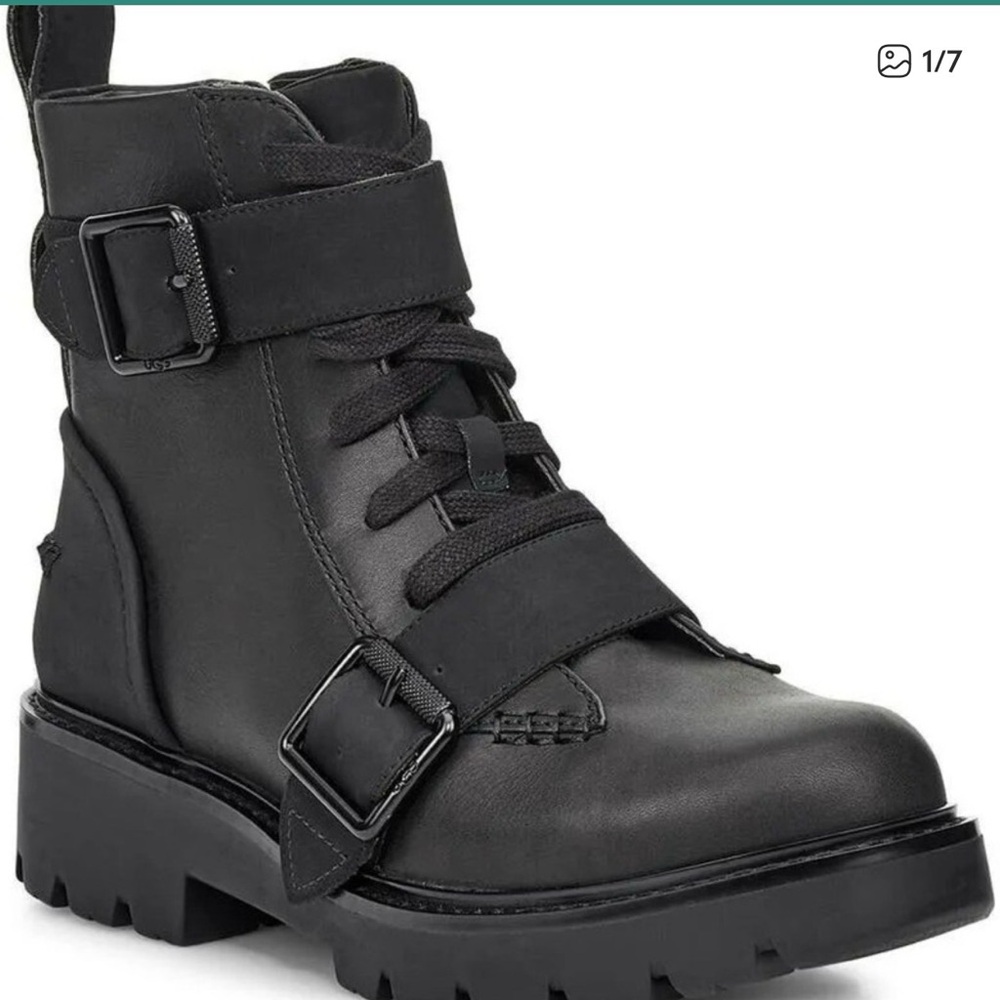 UGG Black Combat Boots for Women